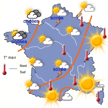 Carte météo de France du 05/08/2013 à 1812