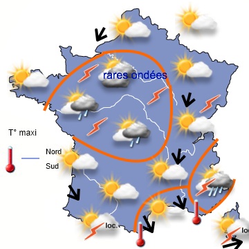 Violents orages dans le Sud-est - plus calme ailleurs 