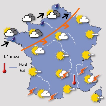 Carte météo de France du 02/06/2015 à 1812