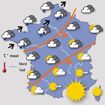 Carte météo de France du 06/11/2015 à 1812