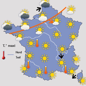 Carte météo de France du 07/08/2016 à 1812