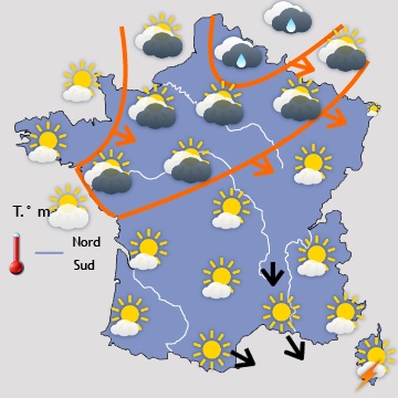Carte météo de France du 11/08/2016 à 1812