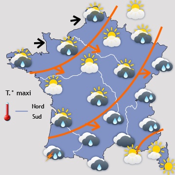 Carte météo de France du 20/08/2016 à 1812