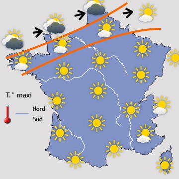 Retour des nuages sur la moitié Nord