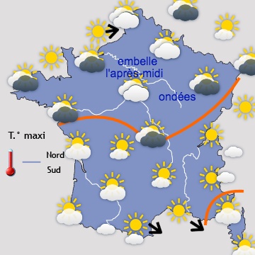 Carte météo de France du 14/04/2017 à 1812