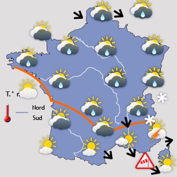 Carte météo de France du 28/04/2017 à 1812