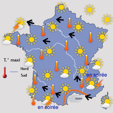 Carte météo de France du 26/05/2017 à 1812