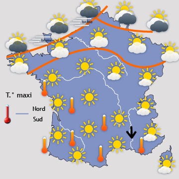 Bouffée de chaleur suivie d'orages 