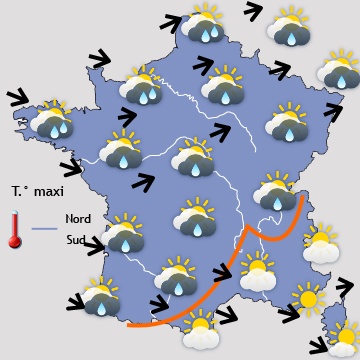 Carte météo de France du 11/09/2017 à 1812