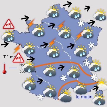 Carte météo de France du 14/12/2017 à 1812