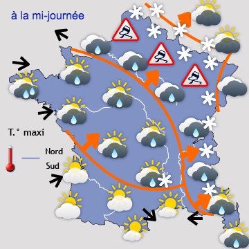 Carte météo de France du 02/03/2018 à 1812