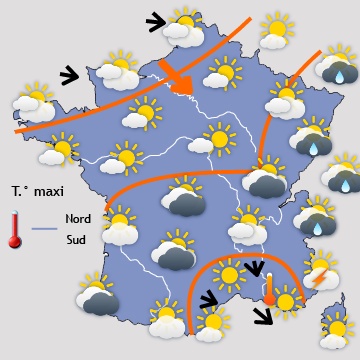 Carte météo de France du 14/09/2018 à 1812