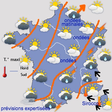 Carte météo de France du 14/06/2019 à 1812