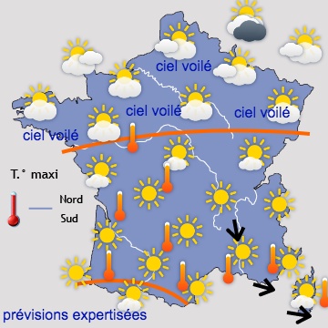 Carte météo de France du 03/08/2019 à 1812