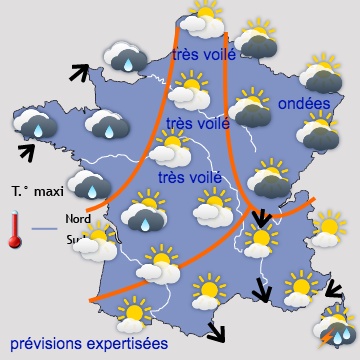 Carte météo de France du 07/10/2019 à 1812