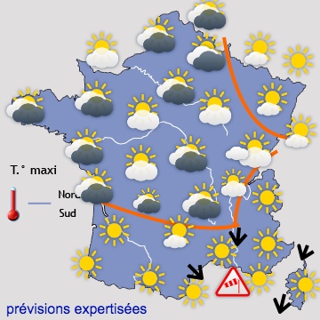 Carte météo de France du 05/02/2020 à 1812
