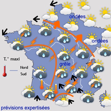 Carte météo de France du 19/09/2020 à 1812