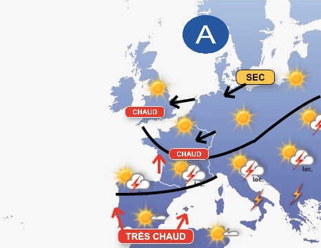 Carte météo Europe du 25/05/2012 à 1812
