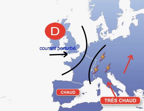 Carte météo Europe du 03/07/2012 à 1812
