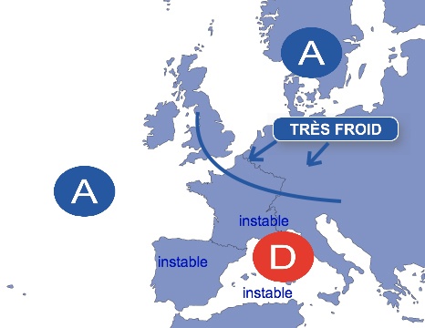 Carte météo Europe du 13/01/2013 à 1812