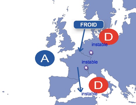 Carte météo Europe du 08/02/2013 à 1812