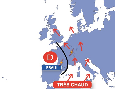 Carte météo Europe du 19/06/2013 à 1812