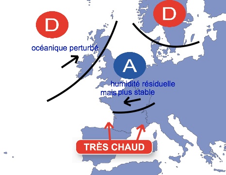 Carte météo Europe du 05/07/2013 à 1812