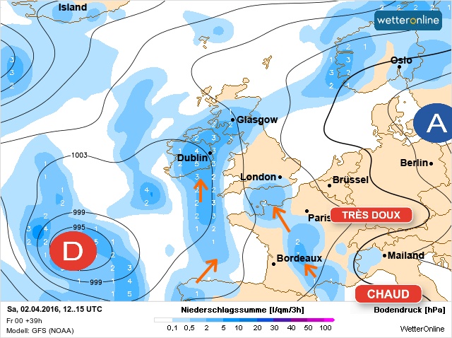 Carte météo Europe du 02/04/2016 à 1812