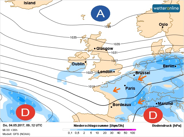 Carte météo Europe du 04/05/2017 à 1812