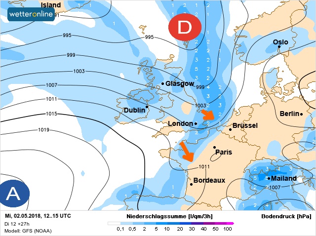 Carte météo Europe du 02/05/2018 à 1812