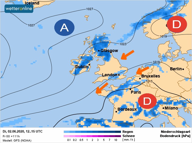 Carte météo Europe du 02/06/2020 à 1812
