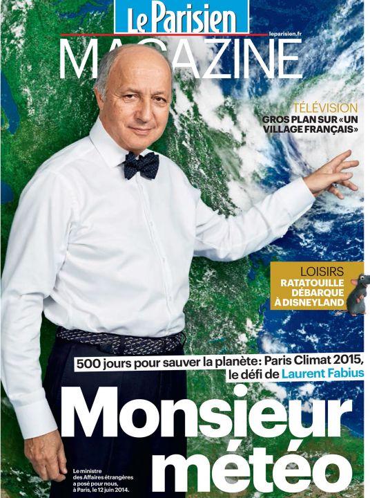 Image d'illustration pour Laurent FABIUS en Monsieur Météo pour le Parisien Magazine