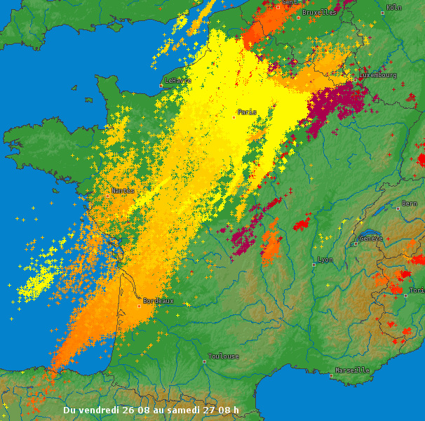 Image d'illustration pour Orages très violents en Aquitaine et Poitou Charentes