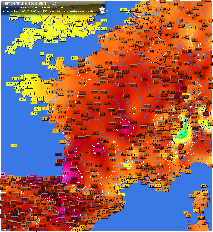 Image d'illustration pour Fortes chaleurs en mai : quelques antécédents 