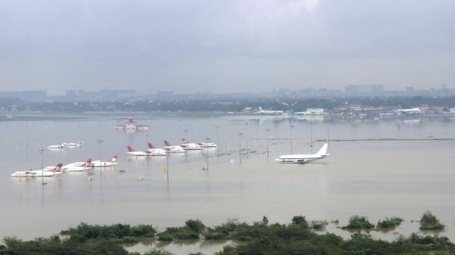 Image d'illustration pour Inondations meurtrières autour de Chennai en Inde