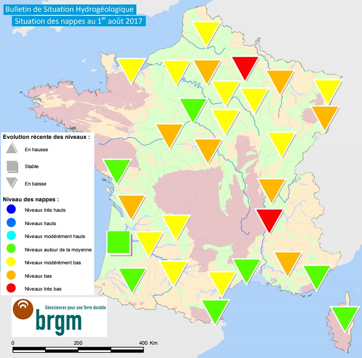 Image d'illustration pour Bulletin de niveaux des nappes phréatiques en août