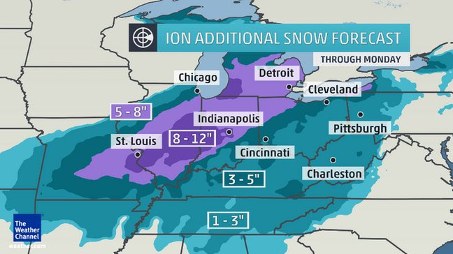 Image d'illustration pour Vague de froid et neige aux Etats-Unis