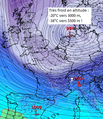 Image d'illustration pour Forte instabilité et giboulées de neige jusqu'à Paris