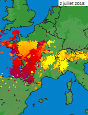 Image d'illustration pour Forts orages avec grêle et rafales ce début juillet