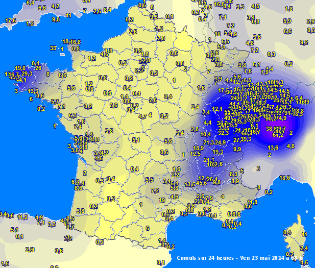 Image d'illustration pour Pluies orageuses abondantes sur la France