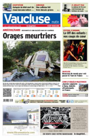 Image d'illustration pour La presse quotidienne régionale fait sa une sur le mauvais temps, sauf...