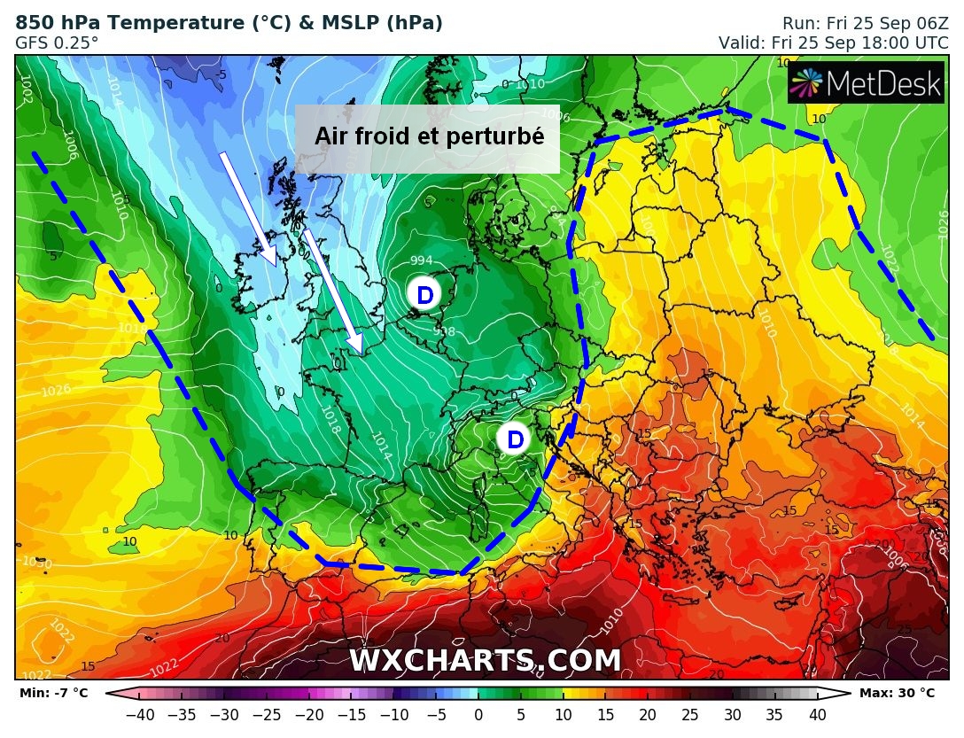 Image d'illustration pour Premier assaut brutal de l’automne sur la France