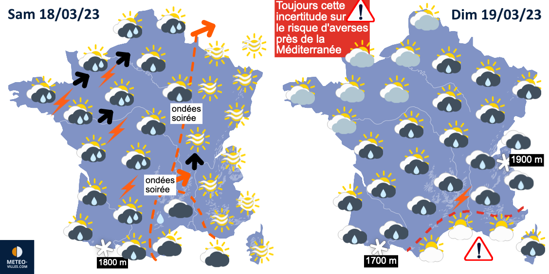 Météo week-end : temps instable avec des averses WE1819mars