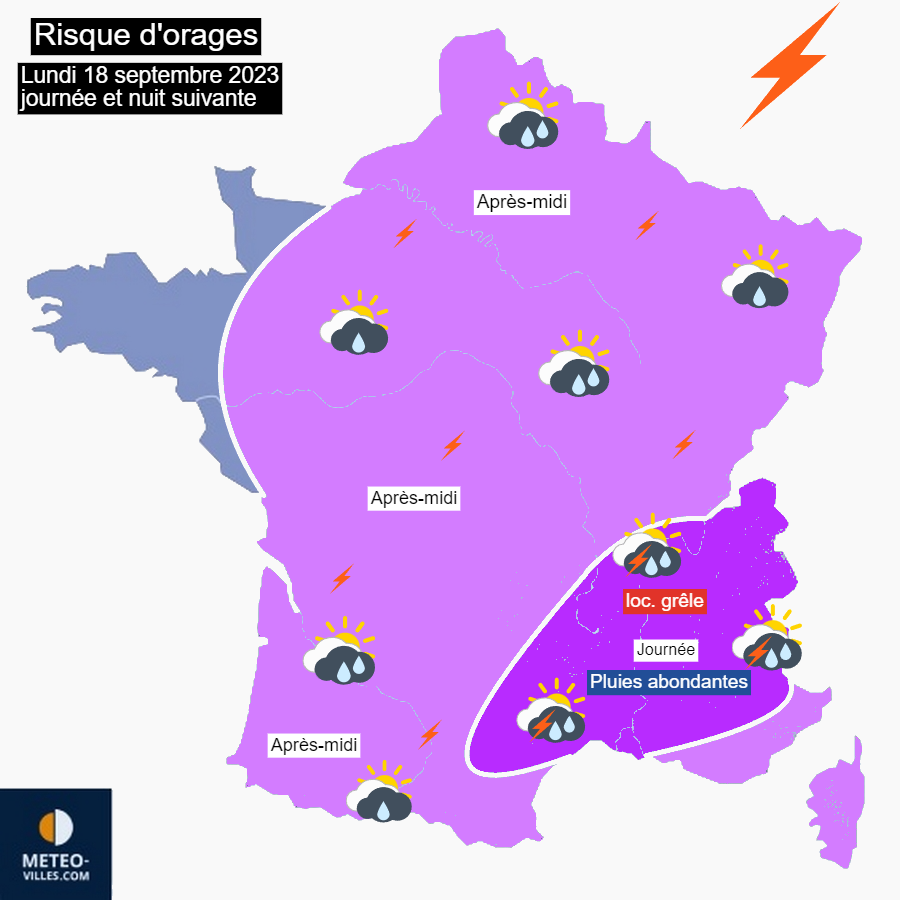 Nouveau point sur les risques d'orages dans les prochains jours 18%20septembre