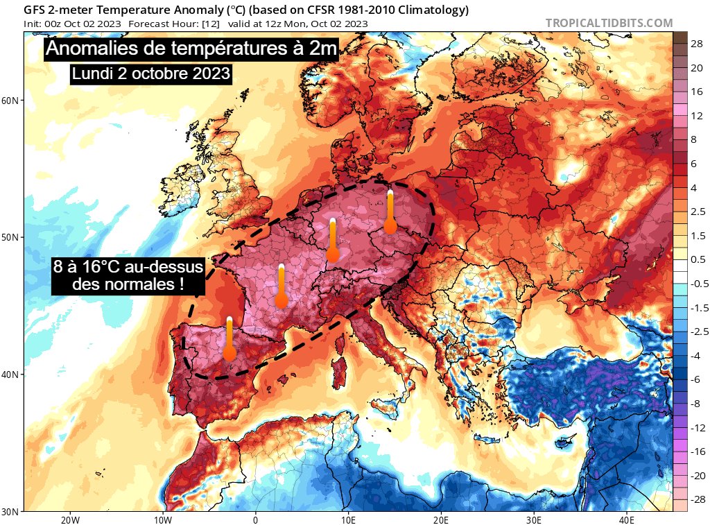 Records de chaleur de ce début octobre 2023 : bilan et prévisions Chaleur%20Europe