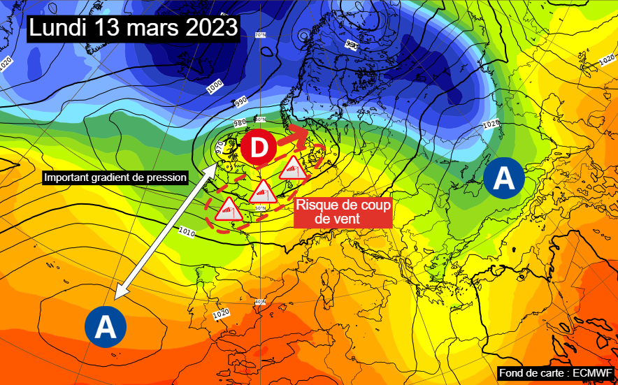 Tempête Larisa pour vendredi et nouvelle tempête pour lundi Situ%2013%20mars%20b