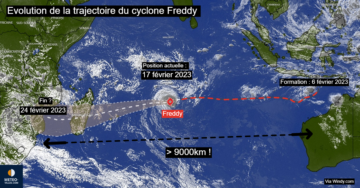 Actualités météo: Le cyclone Freddy menace Madagascar et la Réunion 17 ...