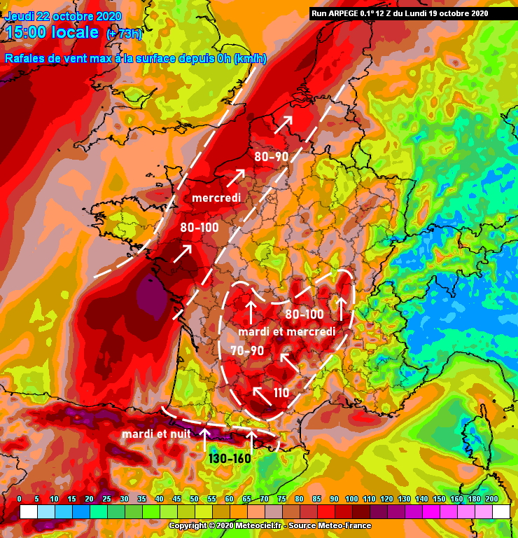 Tempête Barbara. Vents violents et pluies fortes jusqu'à mercredi, 12  départements en orange