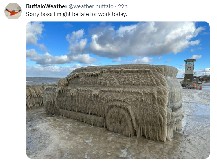 Froid & neige sur le nord-est de l'Amérique : dérèglement climatique ? Ice-buffalo