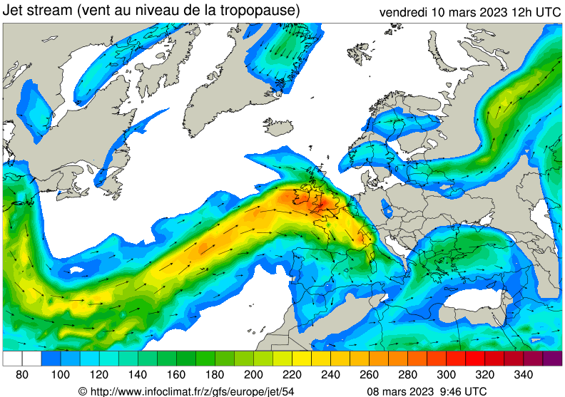 Risque de tempête et de neige sur la moitié nord pour la fin de semaine Jetstream-10mars